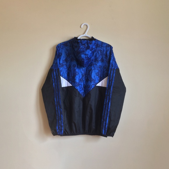 Adidas Originals Jacket, Windbreaker, Blue & Black - Picture 4 of 5